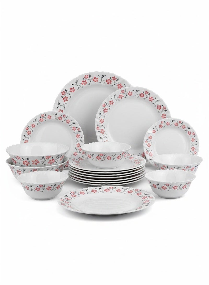 Laopala La Opala Opalware 44 Pcs Dinner Set | Microwave Safe Dinner Plates & Bowls | Durable Dining Tableware Set - Image 1